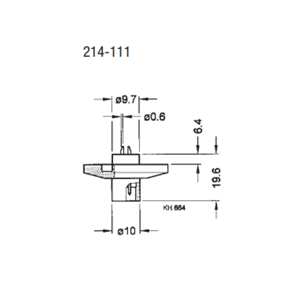 [214-111] Elektr. Durchführung DN 16 ISO-KF (Durchführung, 4-polig ATM)