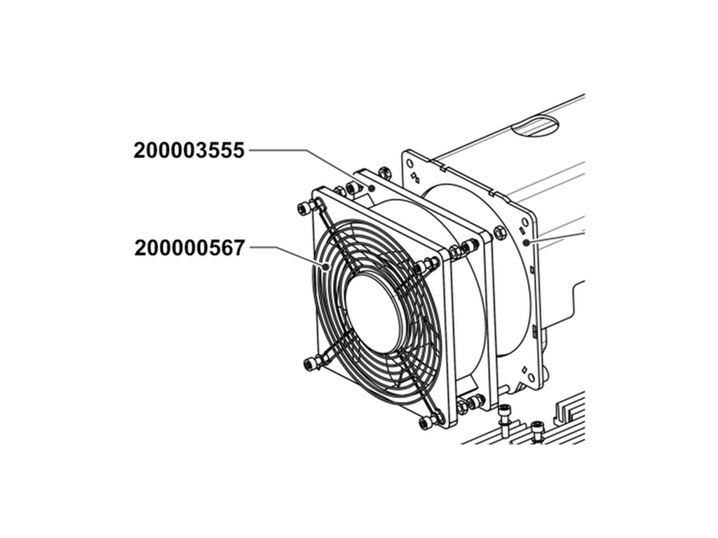 [200000567] Fan ızgarası komple U1/Fab