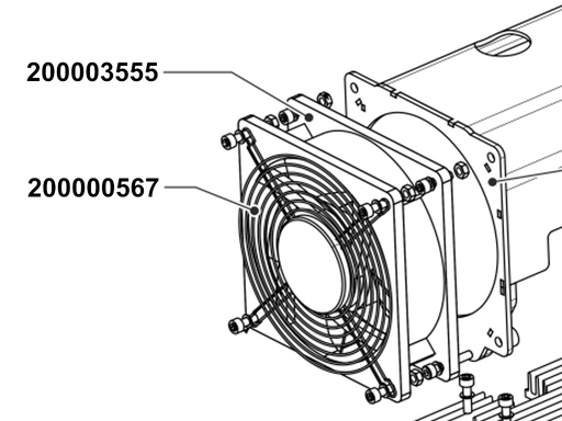 [200000567] Fan grille complete U1/Fab